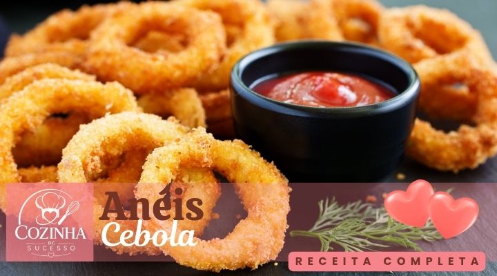 Anéis de Cebola Empanados