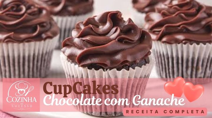 Cupcake de Chocolate com Ganache